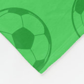 Custom Name Boys Soccer Ball Green フリースブランケット (角)