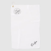 Custom Name Brand Logo Stylish Golf Towel Design ゴルフタオル (正面)