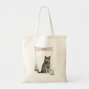 Custom Name British Short Hair Cat Pet トートバッグ