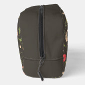 Custom Name Brown Red Pink Floral Pattern ドップキット (右)