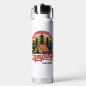 Custom Name Camping ウォーターボトル (正面)