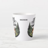 Custom Name Camping カフェラテマグ (正面)