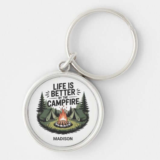 Custom Name Camping キーホルダー (正面)