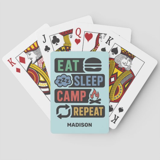 Custom Name Camping トランプ (裏面)