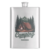 Custom Name Camping フラスク (正面)