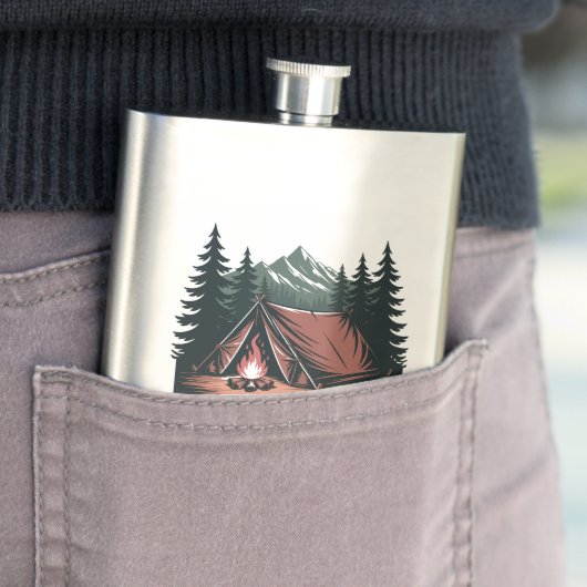 Custom Name Camping フラスク (インサイチュ)