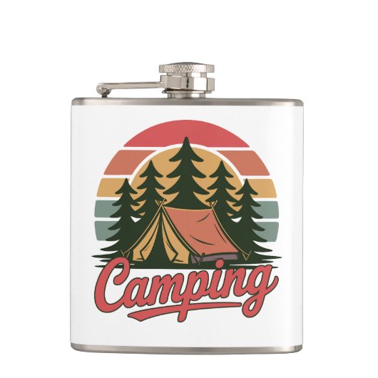 Custom Name Camping フラスク (正面)