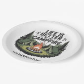 Custom Name Camping ペーパープレート (アングル)