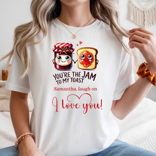 Custom Name Cartoon Food Love Valentine Tee Tシャツ