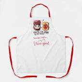 Custom Name Cartoon Food Romantic Gift Apron エプロン (正面)