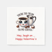 Custom Name Cartoon Food Sweet Valentine Napkins スタンダードカクテルナプキン (正面)