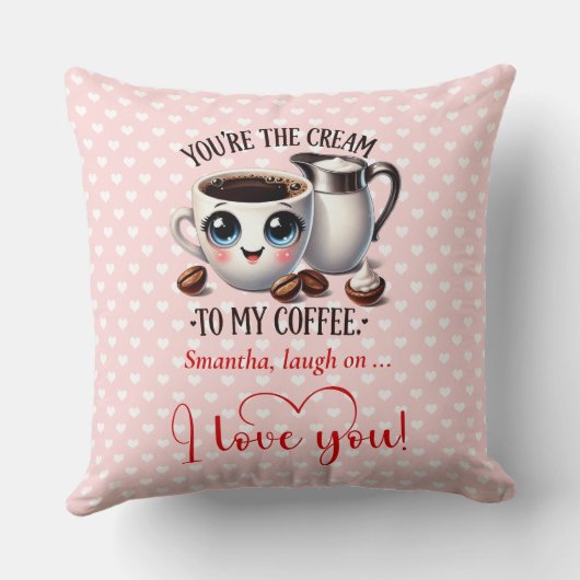 Custom Name Cartoon Fruit Funny Valentine Pillow クッション (裏面)