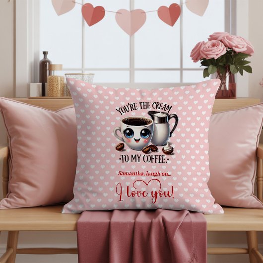 Custom Name Cartoon Fruit Funny Valentine Pillow クッション