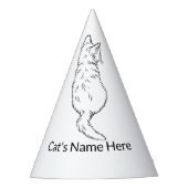 Custom Name Cat Birthday Party Hat パーティーハット (正面)