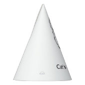 Custom Name Cat Birthday Party Hat パーティーハット (左)