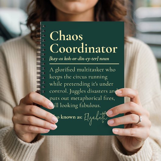 Custom Name Chaos Coordinator Journal for Teams ノートブック