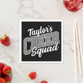 Custom NAME Cheerleader School Varsity Cheer Squad スタンダードカクテルナプキン (インサイチュ)