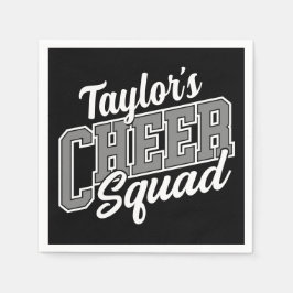 Custom NAME Cheerleader School Varsity Cheer Squad スタンダードカクテルナプキン