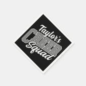 Custom NAME Cheerleader School Varsity Cheer Squad スタンダードカクテルナプキン (角)