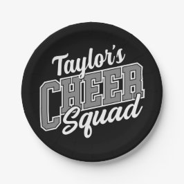 Custom NAME Cheerleader School Varsity Cheer Squad ペーパープレート