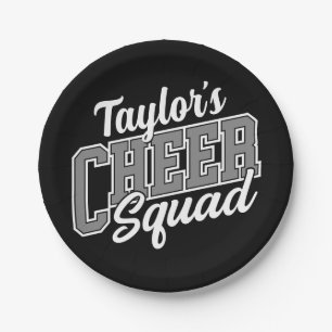Custom NAME Cheerleader School Varsity Cheer Squad ペーパープレート