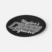 Custom NAME Cheerleader School Varsity Cheer Squad ペーパープレート (アングル)