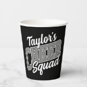 Custom NAME Cheerleader School Varsity Cheer Squad 紙コップ (正面)
