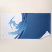 Custom Name Chic Nautical ビーチタオル (正面)