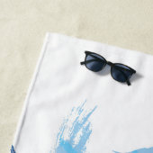 Custom Name Chic Nautical ビーチタオル (インサイチュ)