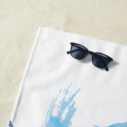 Custom Name Chic Nautical ビーチタオル (インサイチュ)