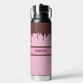 Custom Name Chocolate Drip ウォーターボトル (正面)
