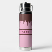 Custom Name Chocolate Drip ウォーターボトル (背面)