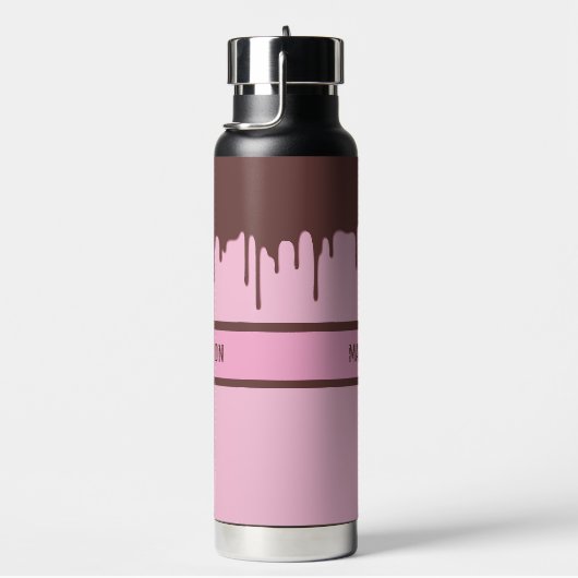 Custom Name Chocolate Drip ウォーターボトル (右面)