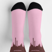 Custom Name Chocolate Drip ソックス (上部)