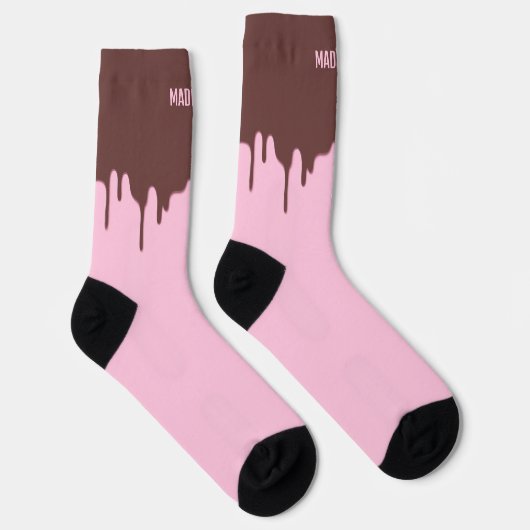 Custom Name Chocolate Drip ソックス (右)