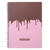 Custom Name Chocolate Drip ノートブック (正面)