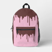 Custom Name Chocolate Drip プリントバックパック (正面)