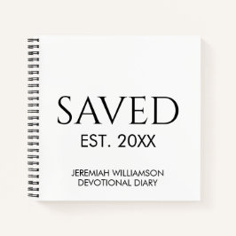 Custom Name Christian Saved Est Devotional  ノートブック