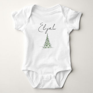 Custom Name Christmas Baby Romper 1st Xmas Elijah ベビーボディスーツ