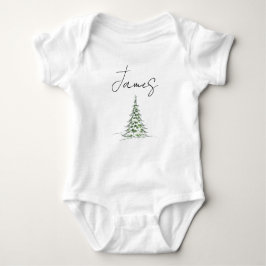 Custom Name Christmas Baby Romper First Xmas James ベビーボディスーツ