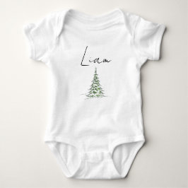 Custom Name Christmas Baby Romper First Xmas Liam  ベビーボディスーツ