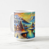 Custom Name Christmas Cabin Mug  コーヒーマグカップ (正面左)