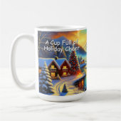 Custom Name Christmas Cabin Mug  コーヒーマグカップ (左)