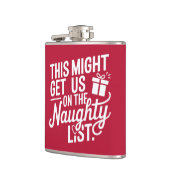 Custom Name Christmas Naughty List フラスク (左)