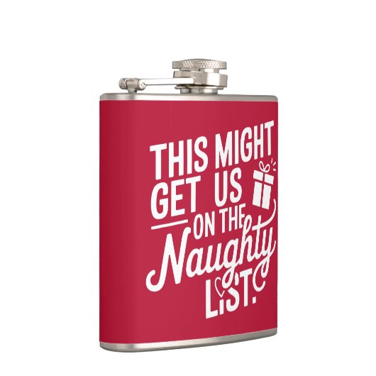Custom Name Christmas Naughty List フラスク (右)
