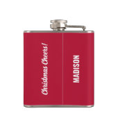 Custom Name Christmas Naughty List フラスク (裏面)
