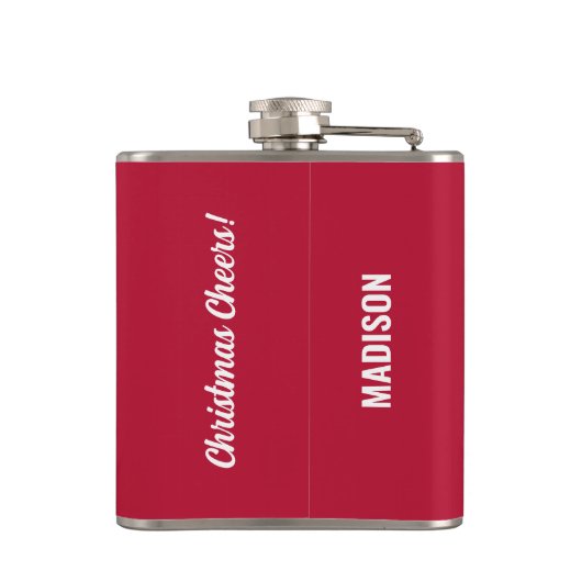 Custom Name Christmas Naughty List フラスク (裏面)