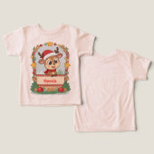 Custom Name Christmas Reindeer Toddler Shirt (デザイン正面&裏面)
