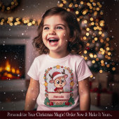 Custom Name Christmas Reindeer Toddler Shirt