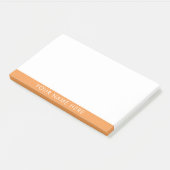 Custom Name Classic Orange Sticky Notes Design ポストイット (アングル)